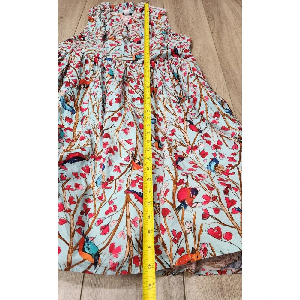 Retrolicious Women 3X Bird Print Fit Flare Spring Dress Side Zip 100% Cotton USA - Picture 12 of 12
